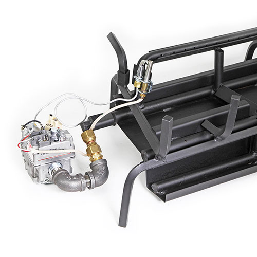 Pilot: Standing Pilot System
Power: Millivolt
Design: Low Pro le Side Mount
Operations: On/O  Remote or Wall Switch
Max Inlet 14” W.C.
Valve: Valve Temp Rating 175°
NG:(NG) 3”-5” W.C. 70,000 BTU’s
LP:(LP) 8”-12” W.C. 110,000 BTU’s 

Sizing Chart