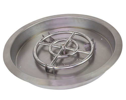 Sizing: Models 19”, 25”, 31”
Style: Drilled Burner Ports for Consistent Flame Pattern
Standards: N/A
Usage: Outdoor Only
Materials: .8mm (Piping), 19-Guage 304 Stainless Steel Pan
Warranty: 5-Year Warranty
Piping: ½” Stainless Steel Piping
Fittings: Includes Connection Fittings Available
Convertible to LP: NG Burner Convertible to LP
Media: Use with Reflective Glass or Lava Rock
Manual