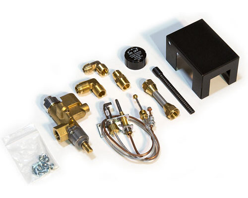 Part Number: SPQMK-N/LP
Pilot: Standing Pilot System
On-Demand System: 
Power: 
Design: Low Profile Design
Assembly: 
Operations: Manual On/Off Operations ONLY
Max Inlet 14” W.C.
Valve: Valve Temp Rating 300°
NG: (NG) 90,000 BTU’s
LP: (LP) 90,000 BTU’s
Valve Breakdown